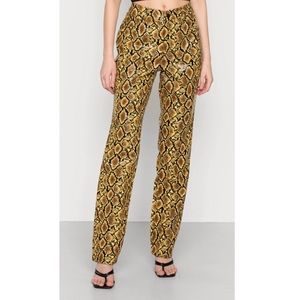 NWOT Good American 90s Icon Snake Faux Leather Pants Size 26